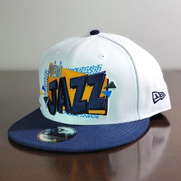 New Era NBA Utah Jazz Vintage Retro Logo Clarkson Sexton Markkanen Jersey Hat - Picture 1 of 10